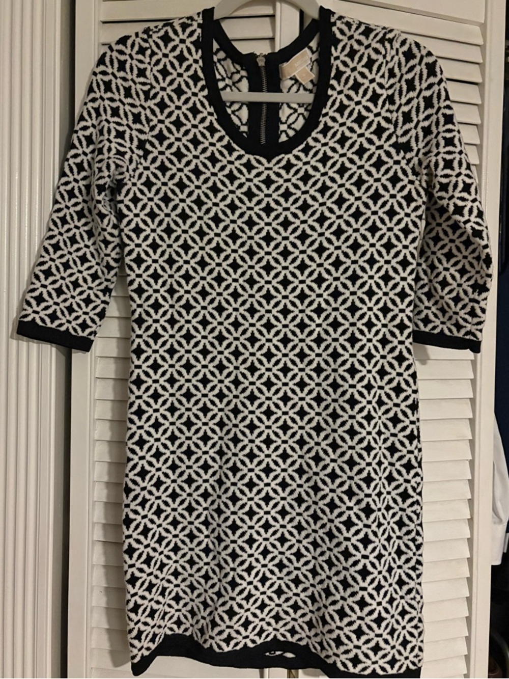 Michael Kors Black & White Sweater Mini Dress